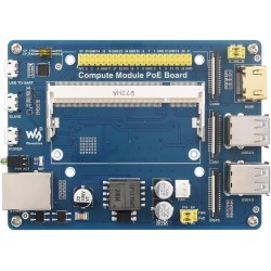 Waveshare Compute Module IO Board with PoE Feature Composite Breakout Board for Developing with Raspberry Pi CM3 / CM3L / CM3+ /