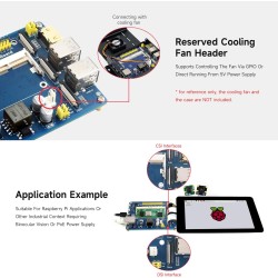 Waveshare Compute Module IO Board with PoE Feature Composite Breakout Board for Developing with Raspberry Pi CM3 / CM3L / CM3+ /