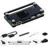 GeeekPi pour Raspberry Pi Zero / Zero W, Kit de démarrage avec acrylique Raspberry Pi Zero Case, En-tête GPIO 20 broches, Câble 