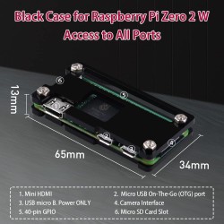 GeeekPi pour Raspberry Pi Zero / Zero W, Kit de démarrage avec acrylique Raspberry Pi Zero Case, En-tête GPIO 20 broches, Câble 