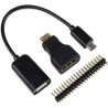 GeeekPi pour Raspberry Pi Zero / Zero W, Kit de démarrage avec acrylique Raspberry Pi Zero Case, En-tête GPIO 20 broches, Câble 