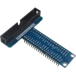 ZDE Carte d'extension RPi GPIO Breakout + Câble Ruban Plat 40 Broches + Planche à Pain Compatible avec Raspberry Pi 5 4B 3B+ 3B 
