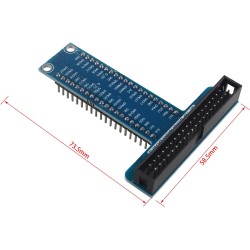 ZDE Carte d'extension RPi GPIO Breakout + Câble Ruban Plat 40 Broches + Planche à Pain Compatible avec Raspberry Pi 5 4B 3B+ 3B 