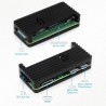 Geeekpi case kit for raspberry pi zero 2 w with aluminum passive cooling case,qc3.0 quick charger power supply,heatsink,20pin gp