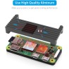 Geeekpi case kit for raspberry pi zero 2 w with aluminum passive cooling case,qc3.0 quick charger power supply,heatsink,20pin gp