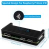 Geeekpi case kit for raspberry pi zero 2 w with aluminum passive cooling case,qc3.0 quick charger power supply,heatsink,20pin gp