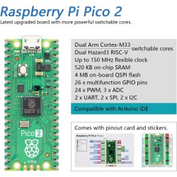 Freenove Basic Starter Kit for Raspberry Pi Pico 2 (Included), Dual Arm Cortex-M33 and Dual Hazard3 RISC-V Microcontroller, 386-