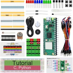 Freenove Basic Starter Kit for Raspberry Pi Pico W (Included), Dual-Core Arm Cortex-M0+ Microcontroller, 386-Page Detailed Tutor