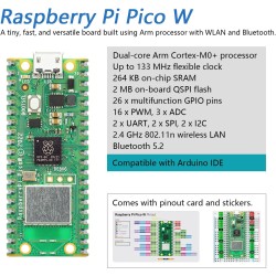Freenove Basic Starter Kit for Raspberry Pi Pico W (Included), Dual-Core Arm Cortex-M0+ Microcontroller, 386-Page Detailed Tutor