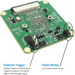 innomaker Module Caméra Global Shutter pour Raspberry Pi avec Capteur Mono IMX296-1,58MP (1456x1088) 60fps, Déclencheur Externe 