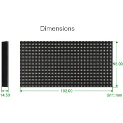 Waveshare RGB Full-Color LED Matrix Panel 64×32 Pixels Display Screen 3mm Pitch Digital LED Module Adjustable Brightness Support