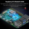 GeeekPi pour Raspberry Pi 4 4 Go Starter Kit | Alimentation 18W | Boîtier ABS | Carte mémoire de 64 Go | 2 Câbles 4k Micro HDMI 