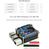 Waveshare Power Over Ethernet Hat for Raspberry Pi 3B+/4B, 802.3af-Compliant with OLED for Real-Time Monitoring Temperature, IP,