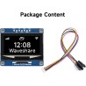 Waveshare 1.54inch oled display module(blanc display color), 128 x 64 resolution, spi / i2c communication, compatible with raspb