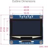 Waveshare 1.54inch oled display module(blanc display color), 128 x 64 resolution, spi / i2c communication, compatible with raspb