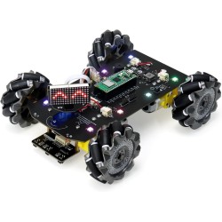 Freenove Mecanum Wheel Car Kit for Raspberry Pi Pico W (Included) (Compatible with Arduino IDE), Dot Matrix Expressions, Obstacl