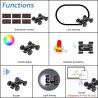 Freenove Mecanum Wheel Car Kit for Raspberry Pi Pico W (Included) (Compatible with Arduino IDE), Dot Matrix Expressions, Obstacl