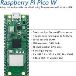 Freenove Mecanum Wheel Car Kit for Raspberry Pi Pico W (Included) (Compatible with Arduino IDE), Dot Matrix Expressions, Obstacl