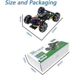 Freenove Mecanum Wheel Car Kit for Raspberry Pi Pico W (Included) (Compatible with Arduino IDE), Dot Matrix Expressions, Obstacl