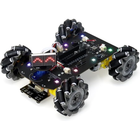 Freenove Mecanum Wheel Car Kit for Raspberry Pi Pico (Not Included) (Compatible with Arduino IDE), Dot Matrix Expressions, Obsta