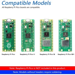 Freenove Mecanum Wheel Car Kit for Raspberry Pi Pico (Not Included) (Compatible with Arduino IDE), Dot Matrix Expressions, Obsta