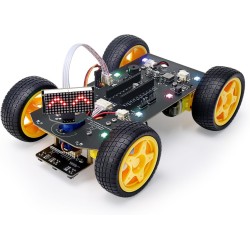 Freenove 4WD Car Kit for Raspberry Pi Pico (Not Included) (Compatible with Arduino IDE), Dot Matrix Expressions, Obstacle Avoida