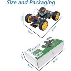 Freenove 4WD Car Kit for Raspberry Pi Pico (Included) (Compatible with Arduino IDE), Dot Matrix Expressions, Obstacle Avoidance,