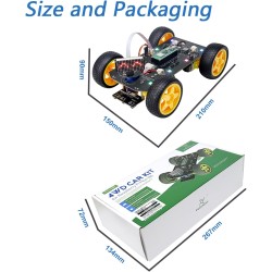 Freenove 4WD Car Kit for Raspberry Pi Pico W (Included) (Compatible with Arduino IDE), Dot Matrix Expressions, Obstacle Avoidanc
