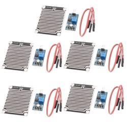 Hailege 5pcs LM393 Gouttes de pluie Capteur Météo Moniteur d’humidité Capteur Module de sensibilité à l’humidité Plaque nickelée