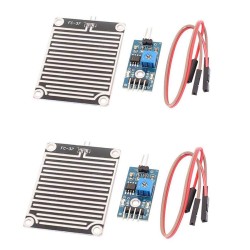 Hailege 5pcs LM393 Gouttes de pluie Capteur Météo Moniteur d’humidité Capteur Module de sensibilité à l’humidité Plaque nickelée