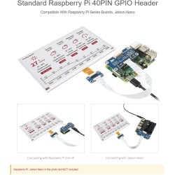 Waveshare 7.5inch e-paper display hat (b) module 800x480 resolution 3.3v e-ink electronic screen spi interface red noir white th