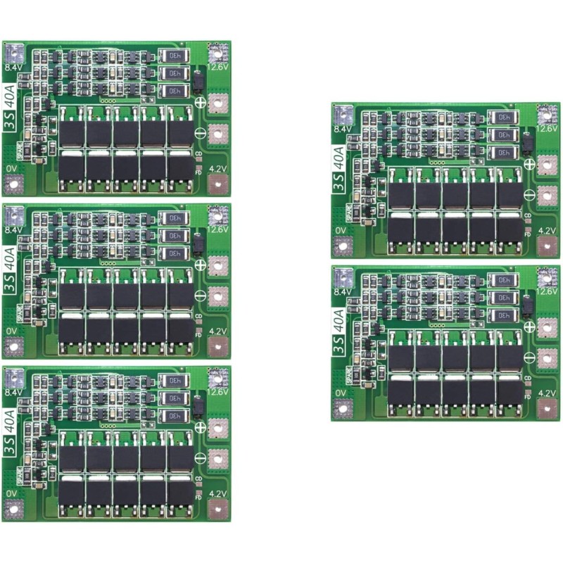 5 pcs 3S 40A 11.1V 12.6V 18650 placa de protección de batería de litio Con saldo BMS