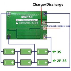 5 pcs 3S 40A 11.1V 12.6V 18650 placa de protección de batería de litio Con saldo BMS