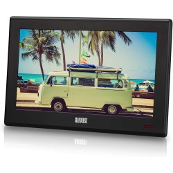 August DA100D - TV Portable 10" TNT HD avec Enregistreur Intégré, HDMI/USB/AV - Petite TV Numérique Analogique, Alimentation Sec