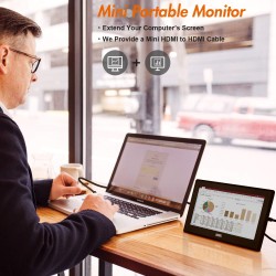 August DA100D - TV Portable 10" TNT HD avec Enregistreur Intégré, HDMI/USB/AV - Petite TV Numérique Analogique, Alimentation Sec