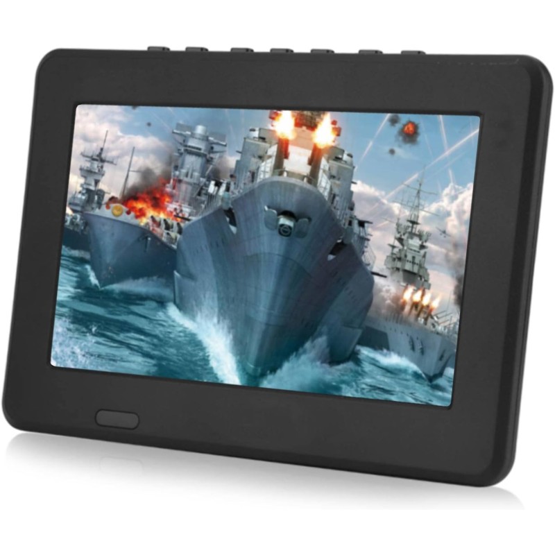 7 Pouces TV Portable, Mini TV LCD Numérique Analogique HD 1080P Lecteur de Télévision avec Batteries Rechargeables, pour Chambre