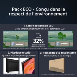 Sony TV Bravia KD-50X75WL : TV 4K Ultra HD LED | HDR | Google TV | Pack ECO | BRAVIA Core - Design Signature Sony [Classe énergé