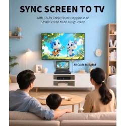 KCR Lecteur DVD portable 15,6 pouces pour enfants et voiture, écran LED de 15,6 pouces, tuner DVB-T2, batterie rechargeable, USB