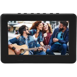 Téléviseur Portable 7 Pouces, Téléviseur Numérique LED 1080p pour Voiture, Téléviseur à Piles Rechargeables pour Regarder L'anal
