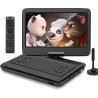 KCR 14 Pouces TV Portable/Lecteur DVD Combo avec écran LED Rotatif HD et Tuner TV DVB-T2 numérique/USB/HDMI/AV/Audio, Batterie i