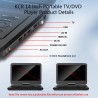 KCR 14 Pouces TV Portable/Lecteur DVD Combo avec écran LED Rotatif HD et Tuner TV DVB-T2 numérique/USB/HDMI/AV/Audio, Batterie i