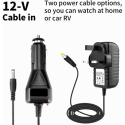KCR 14 Pouces TV Portable/Lecteur DVD Combo avec écran LED Rotatif HD et Tuner TV DVB-T2 numérique/USB/HDMI/AV/Audio, Batterie i