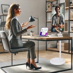 Écran nomade tactile connecté Full HD 32" avec support mobile et batterie [auvisio]