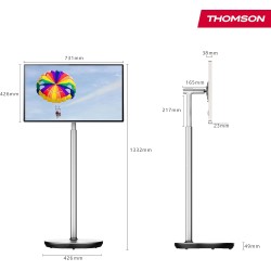 Thomson go plus 32 pouces (81 cm), android portable 4k uhd – écran tactile, wi-fi 6, bleutooth 5.1, commande vocale, hotspot, ba