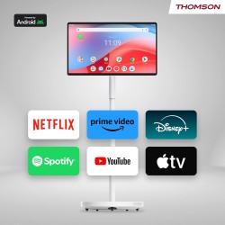 Thomson 27 pouces (69 cm) go plus pro, android portable, fhd (1920 × 1080), commande vocale, bleutooth 5.2, wifi, fonction hotsp