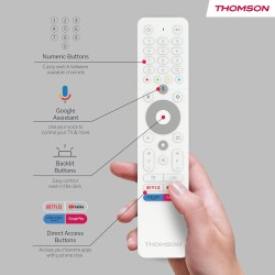 Thomson go tv 32 pouces (81 cm), téléviseur android portable – hd ready (1366x768), commande vocale, netflix, disney,google,bleu