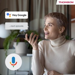 Thomson go tv 32 pouces (81 cm), téléviseur android portable – hd ready (1366x768), commande vocale, netflix, disney,google,bleu