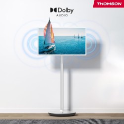 Thomson go tv 32 pouces (81 cm), téléviseur android portable – hd ready (1366x768), commande vocale, netflix, disney,google,bleu
