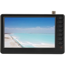 KIMISS Mini Téléviseur Portable 5 Pouces - Conforme ISDB T - TV Numérique de Poche Rechargeable 1080P - Fonction Radio FM - Pris