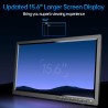 Desobry Télévision Portable 15,6 Pouces HD 1080P - TV Camping avec Batterie 3000mAh, Tuner DVB-T2, HDMI/USB/AV - pour Caravane, 